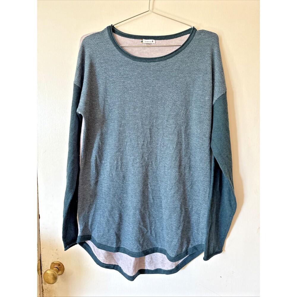 Smartwool Sweater Green Wool Blend Crewneck Pullover Top | Women's Medium